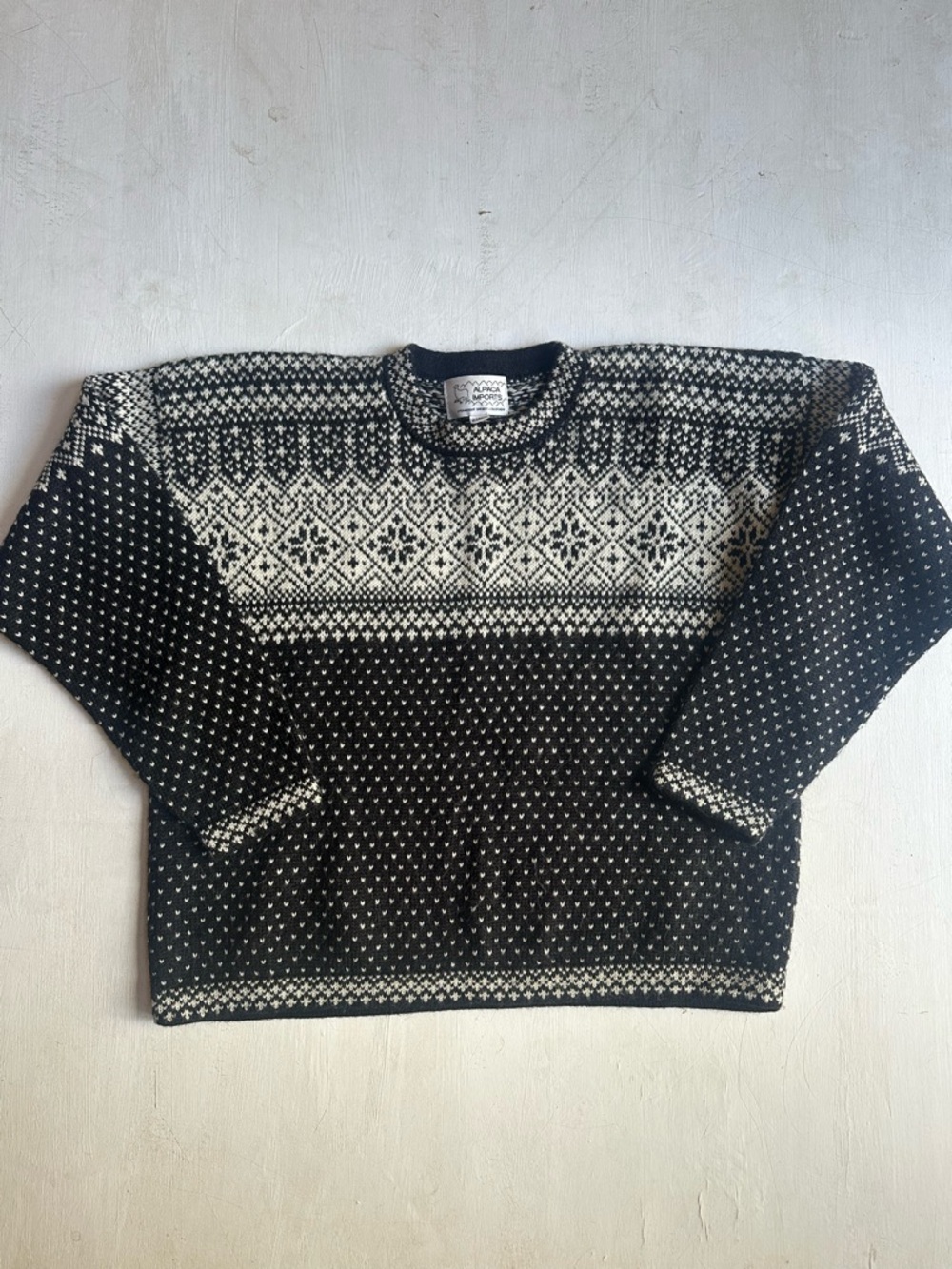 Alpaca Imports Alpaca Wool Blend Nordic Fair Isle Sweater